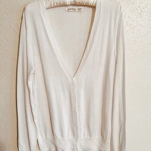 Simple White Cardigan